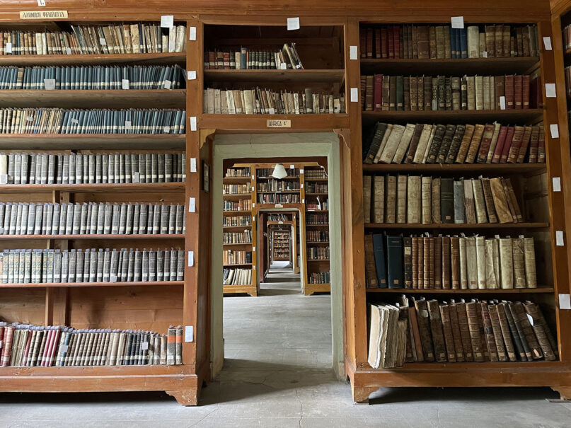 Rooms upon rooms of books in the library of the Halki Orthodox Seminary on the Turkish island of Heybeliada. Photo by David I. Klein