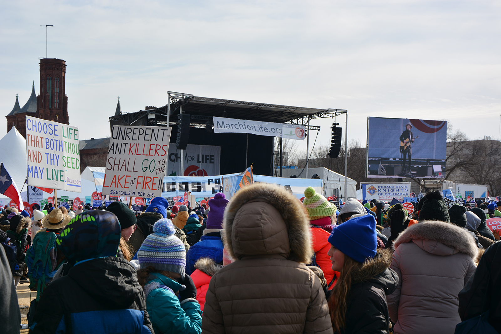 Scenes from the annual March for Life, Friday, Jan. 21, 2022, in Washington, D.C. RNS photo by Jack Jenkins