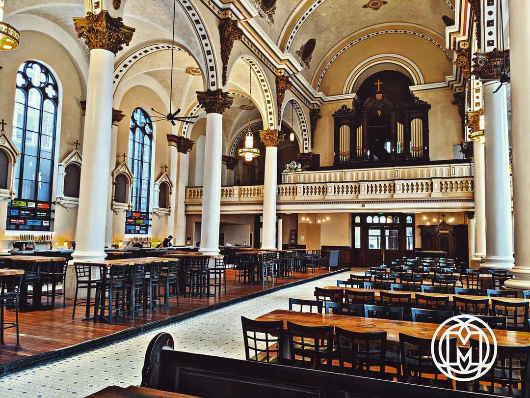 The Ministry of Brewing is housed in what was once St. Michael’s the Archangel church in Baltimore, Maryland. Photo courtesy of The Ministry of Brewing