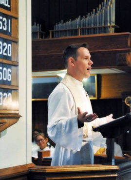 The Daniel Brereton speaks at St. John's Dixie church in Mississauga, Ontario. Courtesy photo