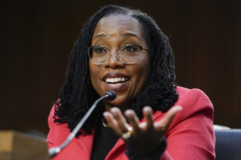 Supreme Court nominee Ketanji Brown Jackson testifies during her Senate Judiciary Committee confirmation hearing on Capitol Hill in Washington, March 22, 2022. (AP Photo/Andrew Harnik)