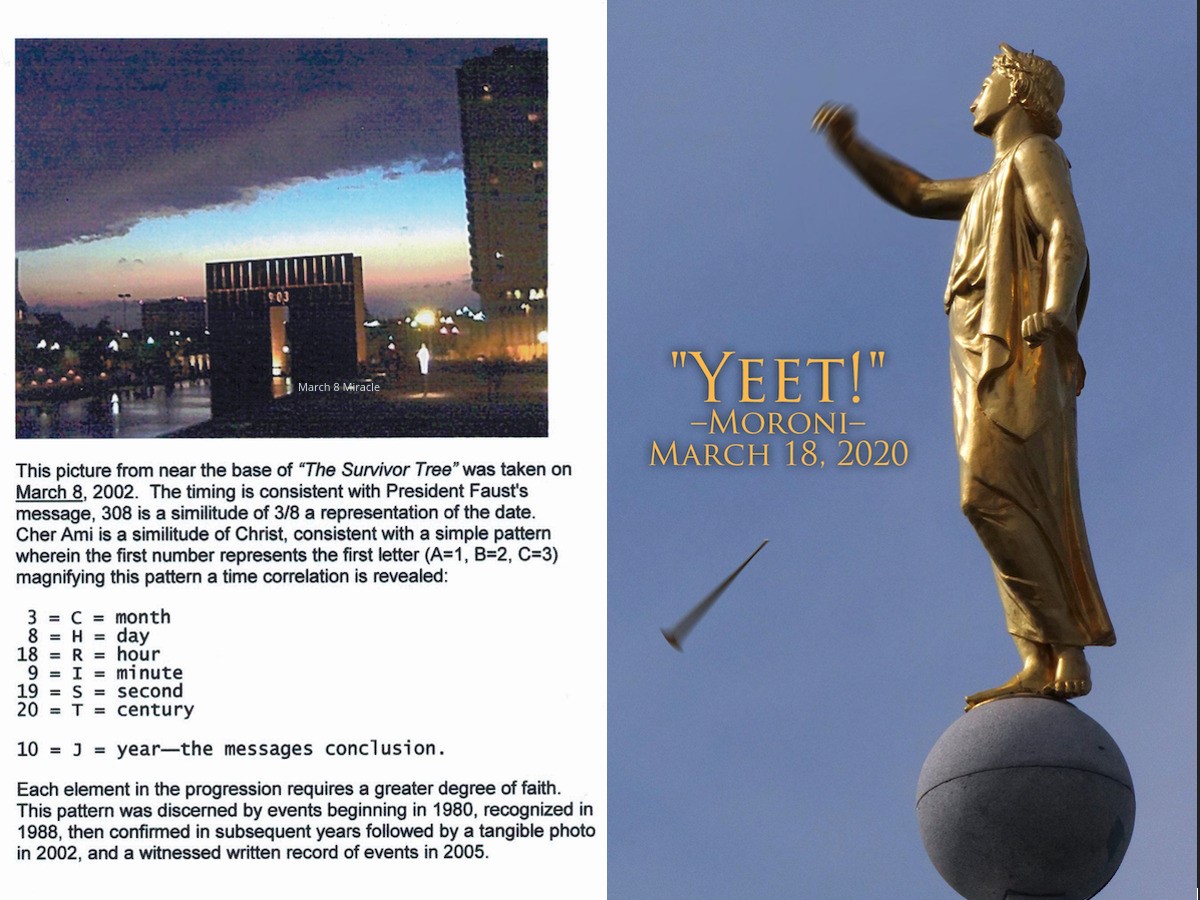 Mormon temple quake timing pattern spells out C H R I S T at march8miracle.org