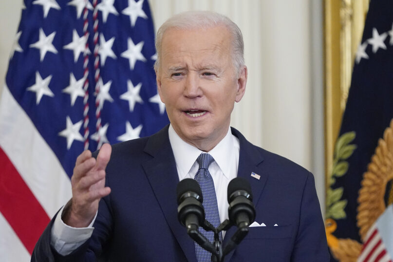 President Joe Biden speaks at an event to celebrate Black History Month in the East Room of the White House, Feb. 28, 2022, in Washington. Biden will deliver his State of the Union address to a joint session of Congress on March 1. (AP Photo/Patrick Semansky)