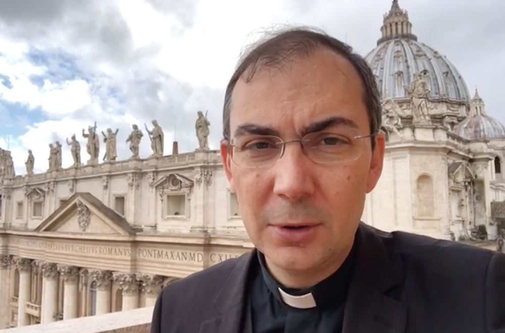 Monsignor Mauro Carlino. Video screen grab