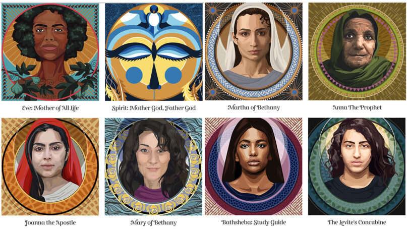 Biblical female icons created by Cara Quinn. Images by Cara Quinn