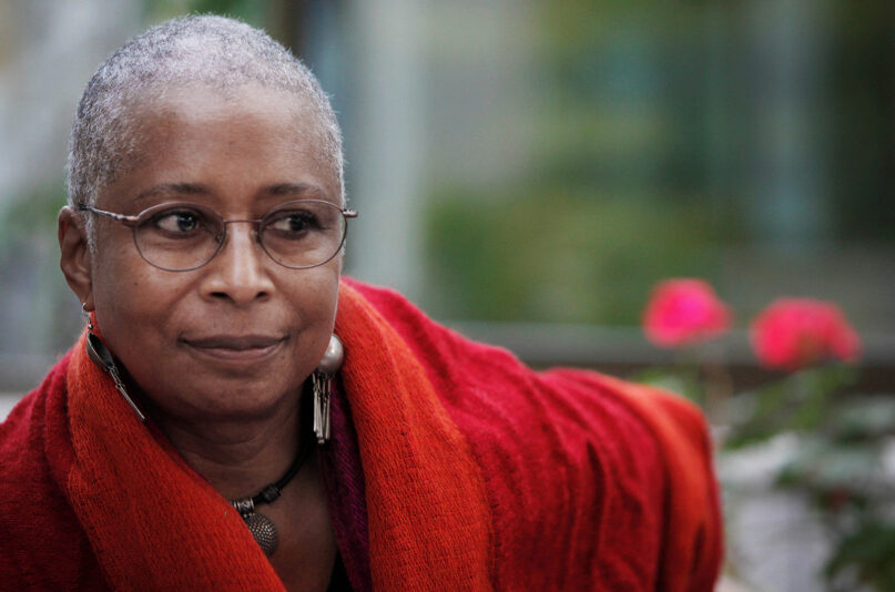 FILE - In this March 10, 2009, file photo Pulitzer Prize-winning U.S.  writer Alice Walker pauses during an interview with the Associated Press in Gaza City. (AP Photo/Tara Todras-Whitehill, File)