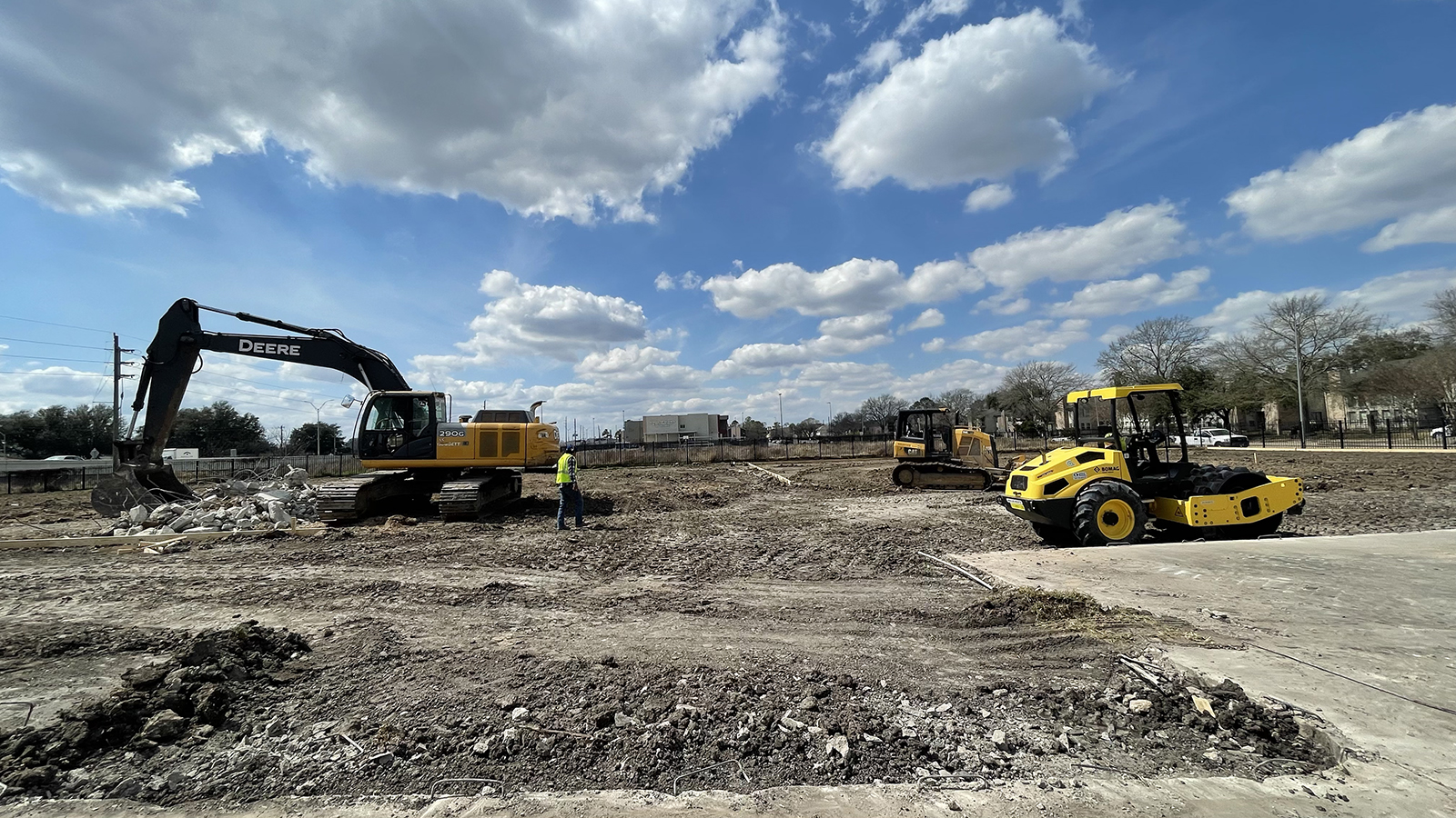 Construction underway at Centro Islámico near Houston, Texas, on March 3, 2022. Photo courtesy of Jaime “Mujahid” Fletcher