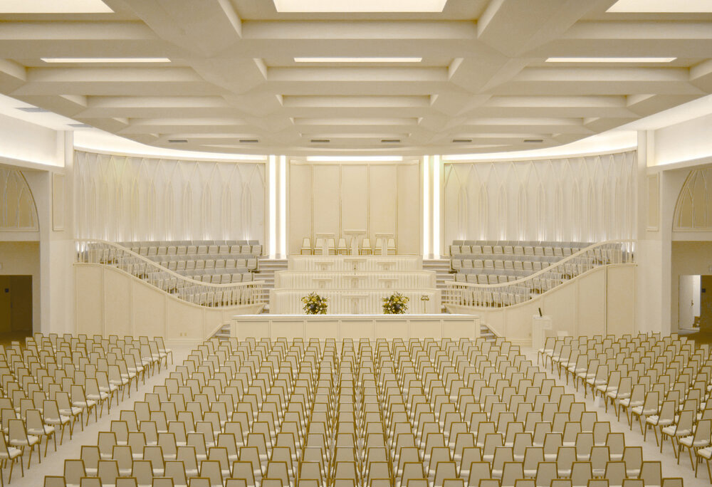 An artistic rendering of the priesthood room at the D.C. Temple. Courtesy image