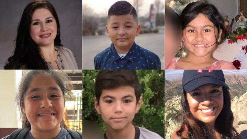 Six of the 21 victims from the mass shooting in Uvalde, Texas. Clockwise from top left: Irma Garcia, Xavier Lopez, Amerie Jo Garza, Eva Mireles, Uziyah Garcia, Annabell Guadalupe Rodriguez. Courtesy photos