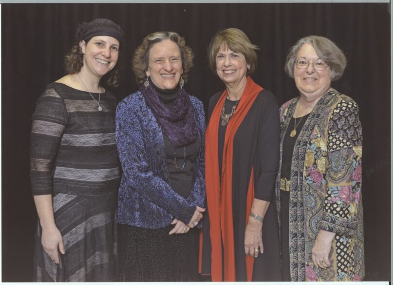 Sara Hurwitz, Amy Eilberg, Sandy Eisenberg Sasso and Sally J. Priesand, each of whom was the first female rabbi in her branch of Judaism. ()