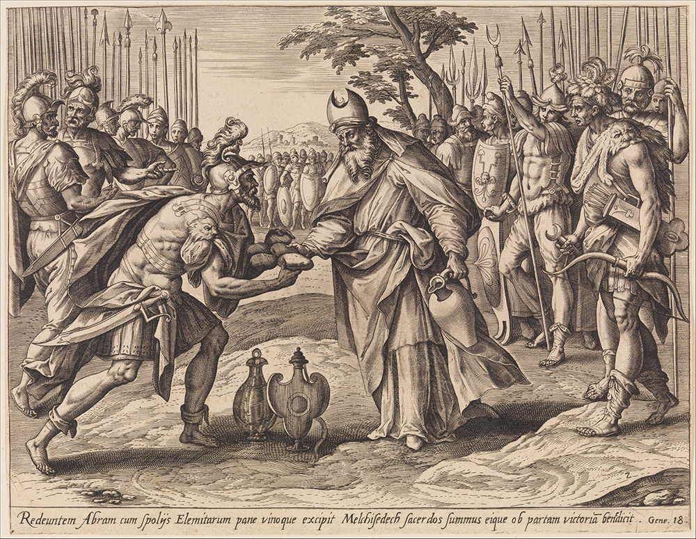 "The Meeting of Abraham and Melchizedek" engraving. Image courtesy Metropolitan Museum of Art/Wikipedia/Creative Commons