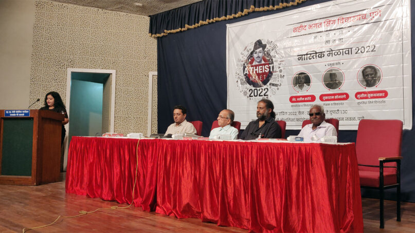 The Shaheed Bhagat Singh Vichar Manch group’s atheism conference on April 24, 2022, in Pune, India. Photo by Varsha Torgalkar