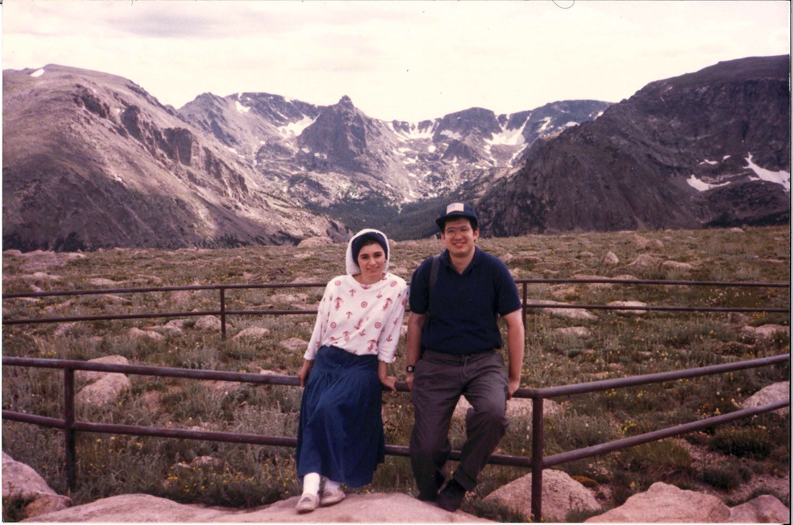Julia Haart and Yosef on vacation in the Colorado Rockies during their first year of marriage (Julia was 19), from "My Unorthodox Life." Photo © Elite World Group