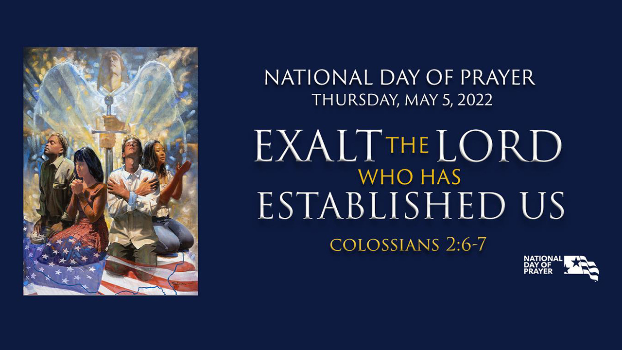 Promotional poster for the 2022 National Day of Prayer. Courtesy image