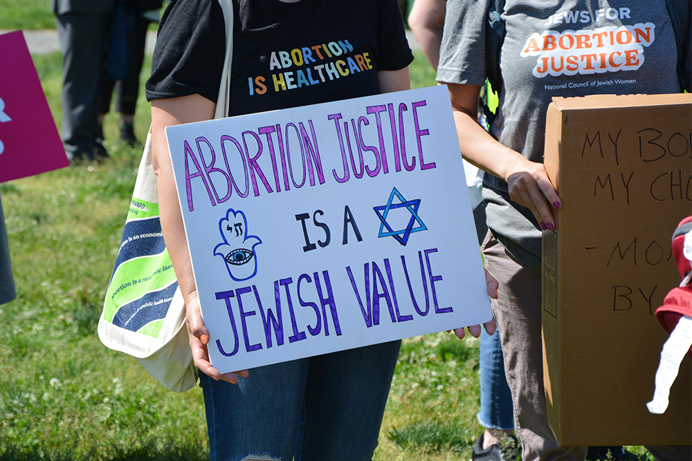 People attend the Jewish Rally for Abortion Justice on the National Mall, Tuesday, May 17, 2022, in Washington. RNS photo by Jack Jenkins