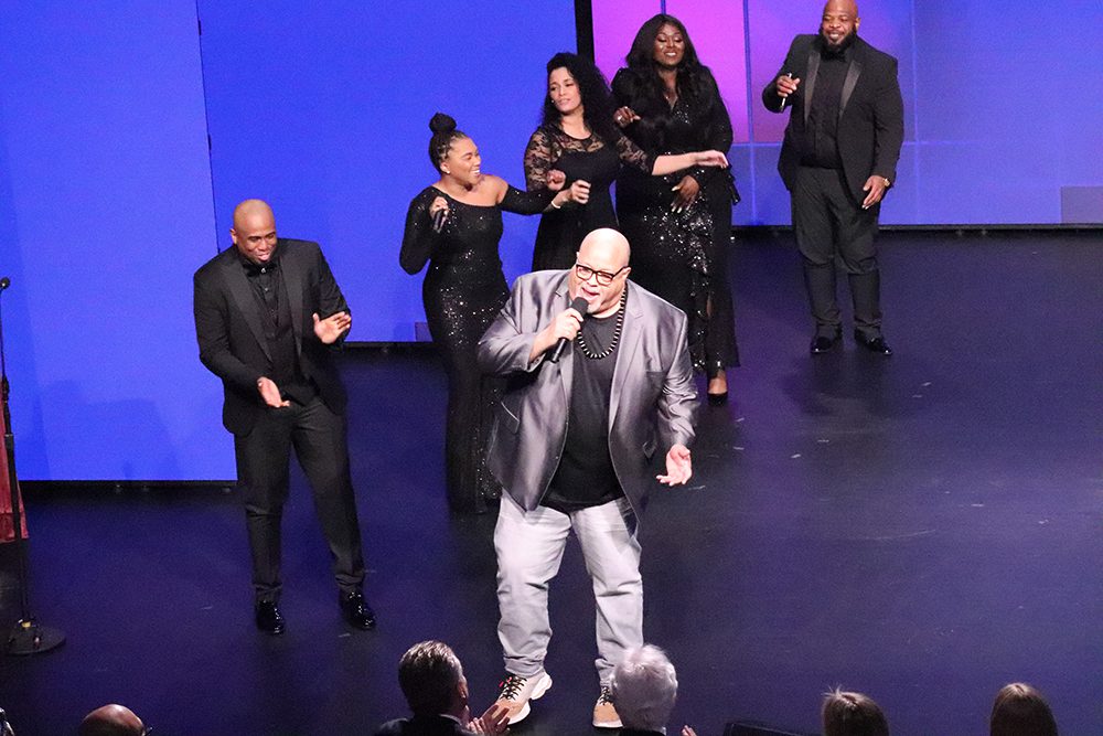 Musician Fred Hammond performs at the Museum of the Bible, Thursday, June 23, 2022, in Washington. RNS photo by Adelle M. Banks