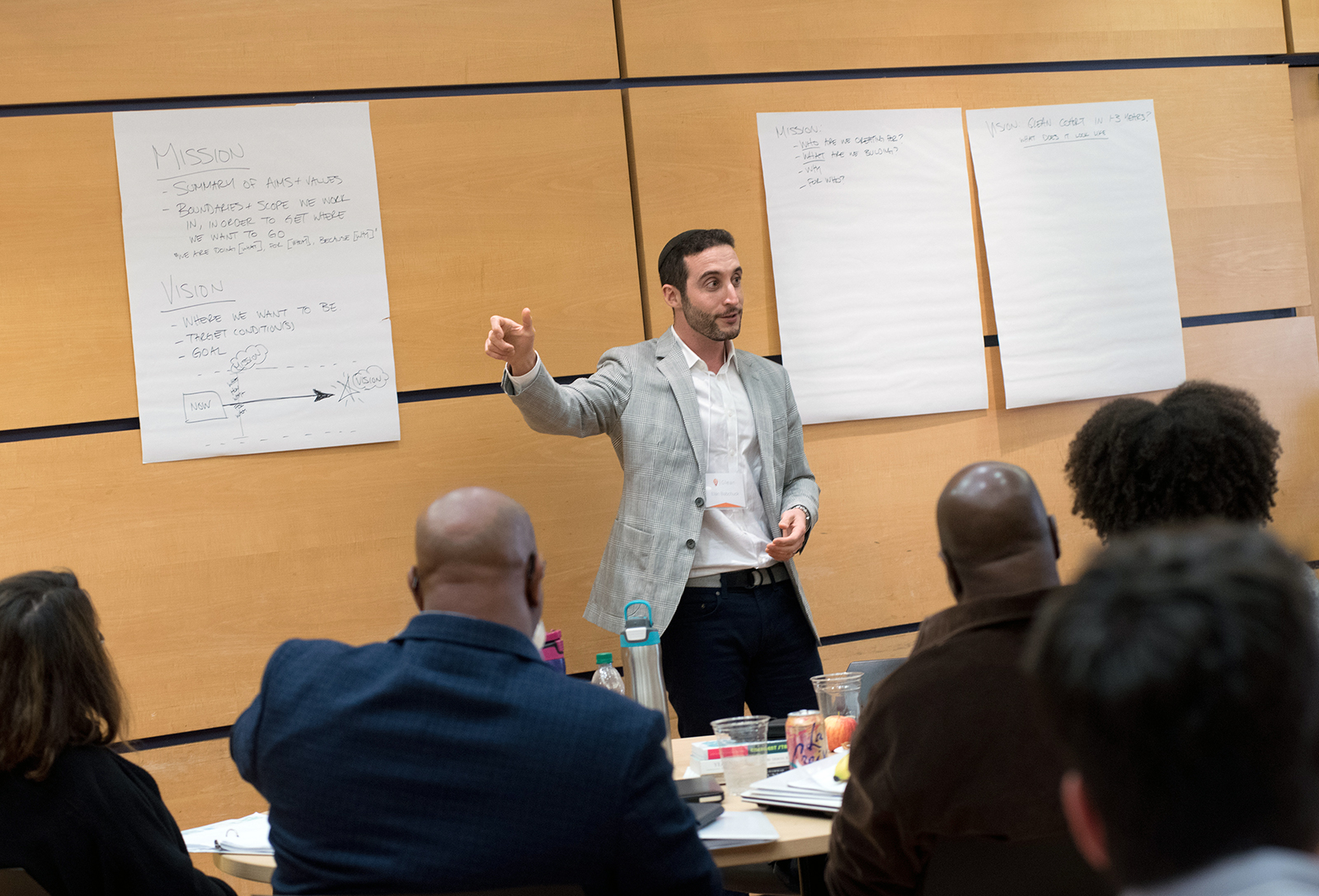 Glean Network founder Elan Babchuck leads a group session in 2017. Photo by Melanie Einzig