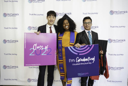 McCormick’s 2022 graduates enriched the seminary’s ecumenical unity and cultural diversity. Photo courtesy of McCormick Seminary