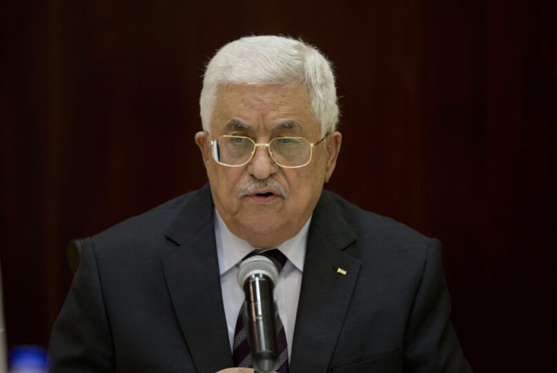 FILE - Palestinian President Mahmoud Abbas chairs a Palestine Liberation Organization (PLO) Executive Committee meeting at the Palestinian Authority headquarters, in the West Bank city of Ramallah, Wednesday, Nov. 4, 2015. (AP Photo/Majdi Mohammed, File)