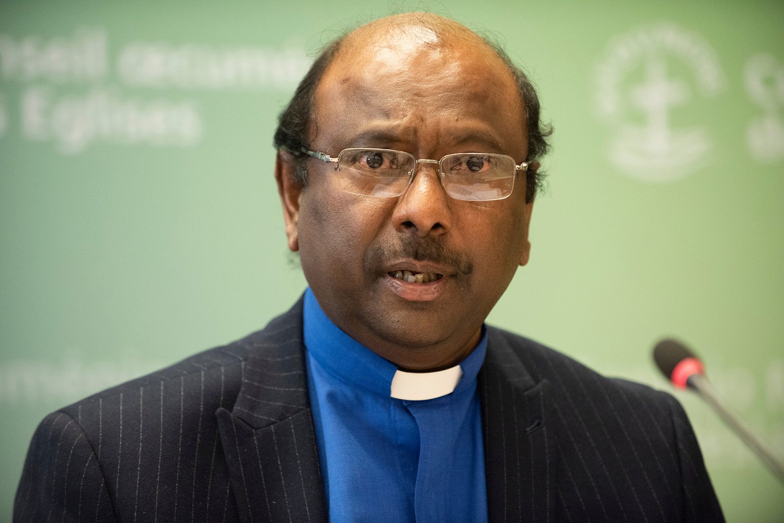 The Rev. Jerry Pillay, the new general secretary of the World Council of Churches, on June 17, 2022. Photo by Peter Williams/WCC