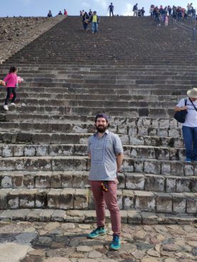 Samuel Hernandez, from New York, visits Teotihuacan, near Mexico City, in early 2019. Photo courtesy of Hernandez