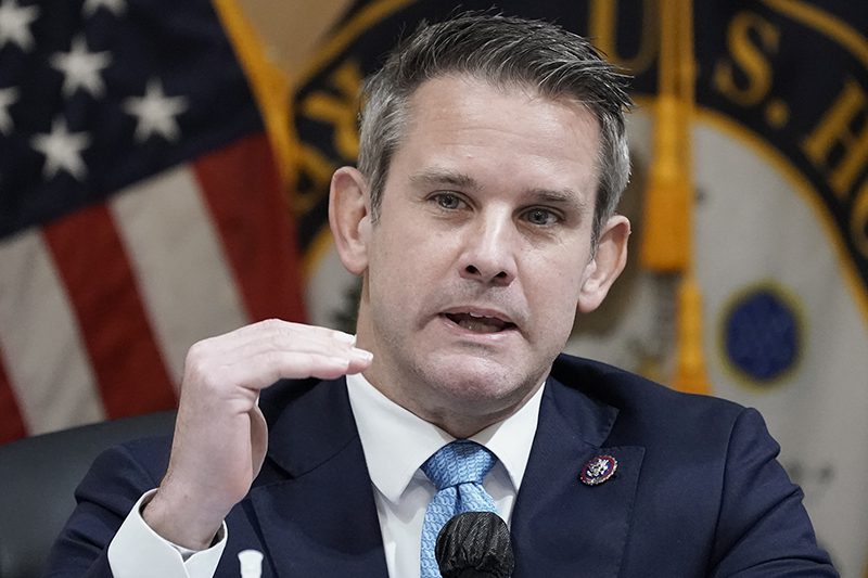 FILE - Rep. Adam Kinzinger, R-Ill., speaks as the House select committee investigating the Jan. 6 attack on the U.S. Capitol holds a hearing at the Capitol in Washington, Thursday, July 21, 2022. (AP Photo/J. Scott Applewhite, File)