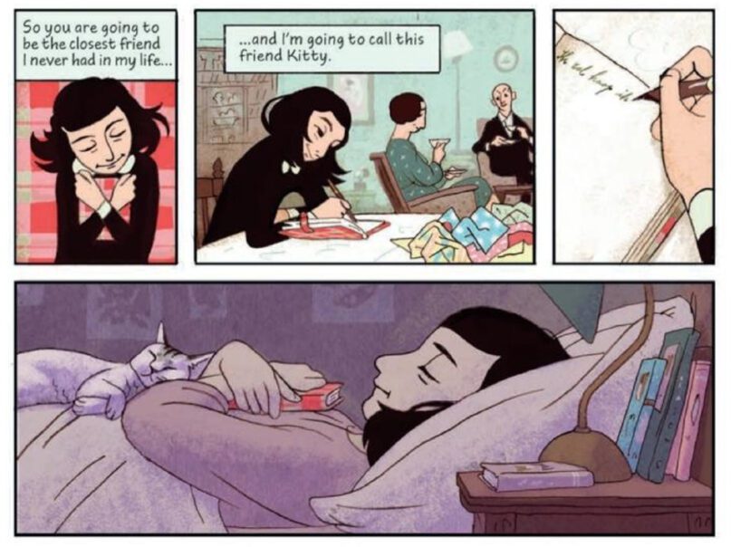 An excerpt from “Anne Frank’s Diary: The Graphic Adaptation.” Illustrations by David Polonsky 