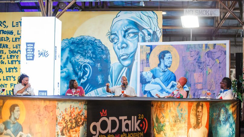 Panelists participate in the Smithsonian National Museum of African American History and Culture “gOD-Talk 2.0: Hip-Hop and #BlackFaith,