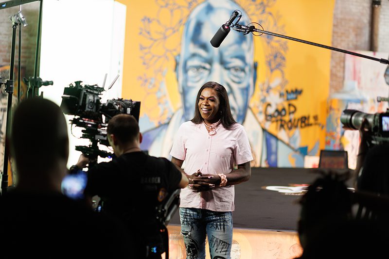 Big Freedia is filmed for a Smithsonian National Museum of African American History and Culture “gOD-Talk”, recorded in New Orleans, in May 2022. Photo by Ashley Lorraine