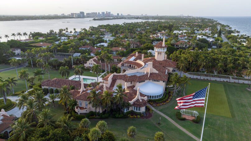 An aerial view of President Donald Trump's Mar-a-Lago estate, Wednesday, Aug. 10, 2022, in Palm Beach, Florida. (AP Photo/Steve Helber)