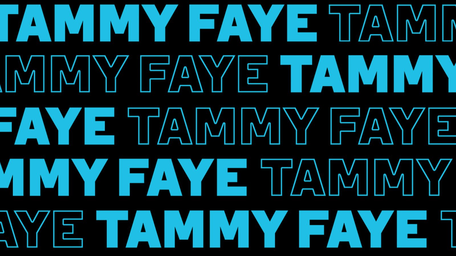 "Tammy Fay" promotion for the Almeida Theater in North London.  Screenshot