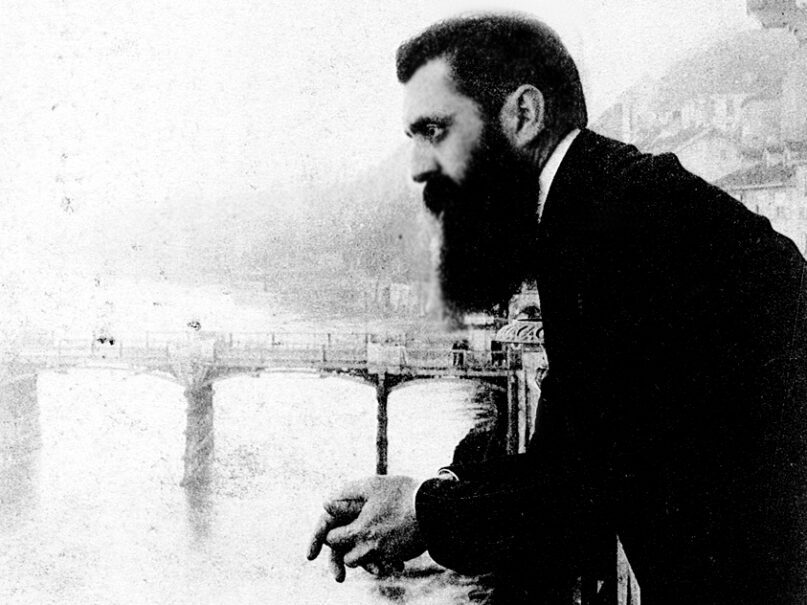 Theodor Herzl in Basel, Switzerland, circa 1897. Photo by E.M. Lilien/Wikipedia/Creative Commons