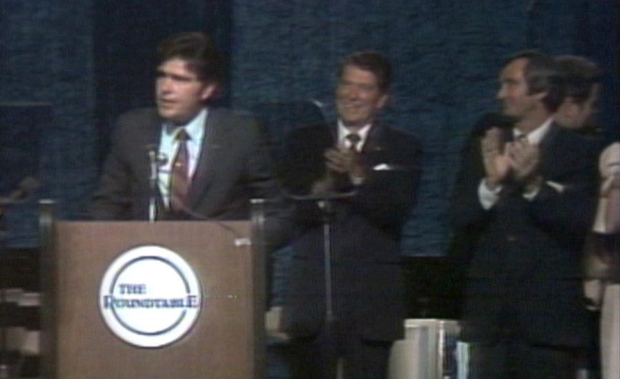 Ronald Reagan at the National Affairs Briefing in August 1980 in Texas. Video screen grab