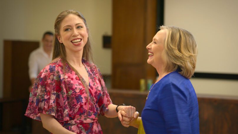 Chelsea Clinton and Hillary Clinton in “Gutsy,” on Apple TV+. Photo courtesy of Apple TV+