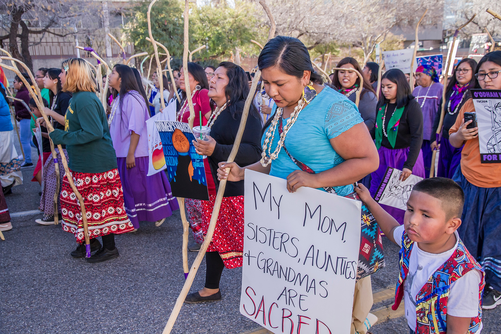 Indigenous women lead the Tucson 2019 Women’s March in Tucson, Arizona. Photo by Dulcey Lima/Unsplash/Creative Commons