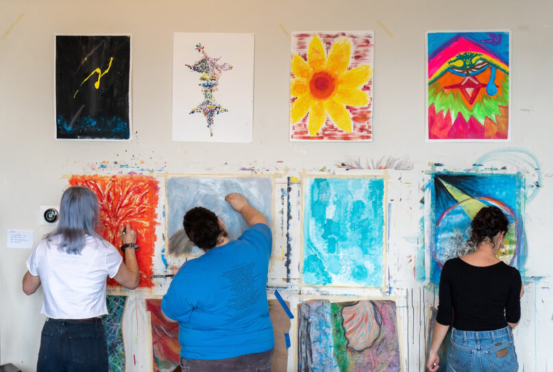Artists work at the Jewish Studio Project in Berkeley, California. Photo courtesy of JSP