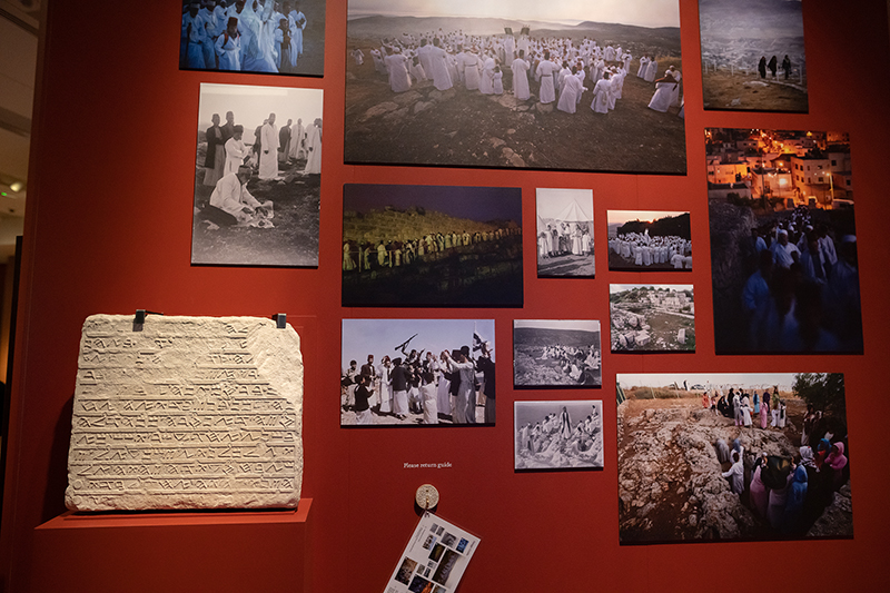 Photos of the Samaritan community on display at the Museum of the Bible. Photo courtesy of Museum of the Bible