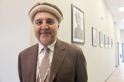 Tahir Ahmend Soofi, president of the Zion chapter of the Ahmadiyya Muslim Community. RNS photo by Emily McFarlan Miller