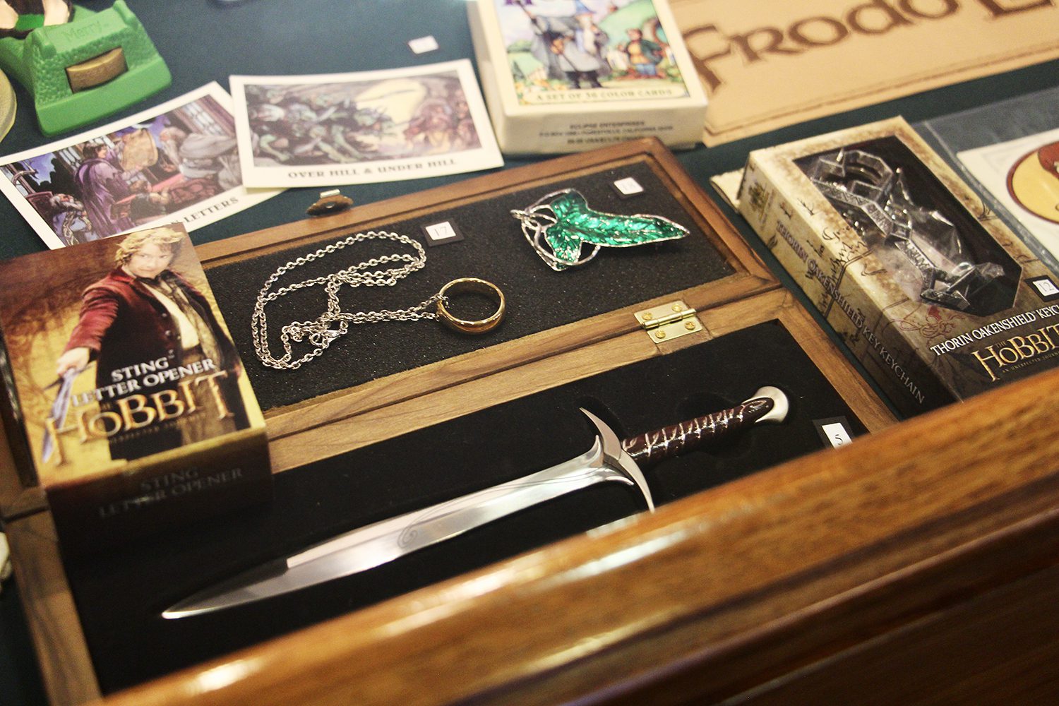 The Marion E. Wade Center at Wheaton College includes a wide variety of memorabilia including cards, miniature swords and other decorations symbolic of The Hobbit and The Lord of the Rings series. RNS Photo by Emily Miller