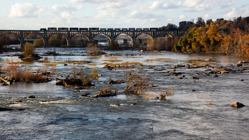 The James River near Richmond, Virginia. Photo by Salomé Guruli/Unsplash/Creative Commons