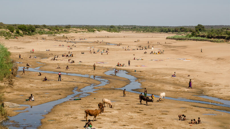 A dry riverbed due to a prolonged drought in southern Madagascar in 2016. Photo by Heidi Yanulis for Catholic Relief Services