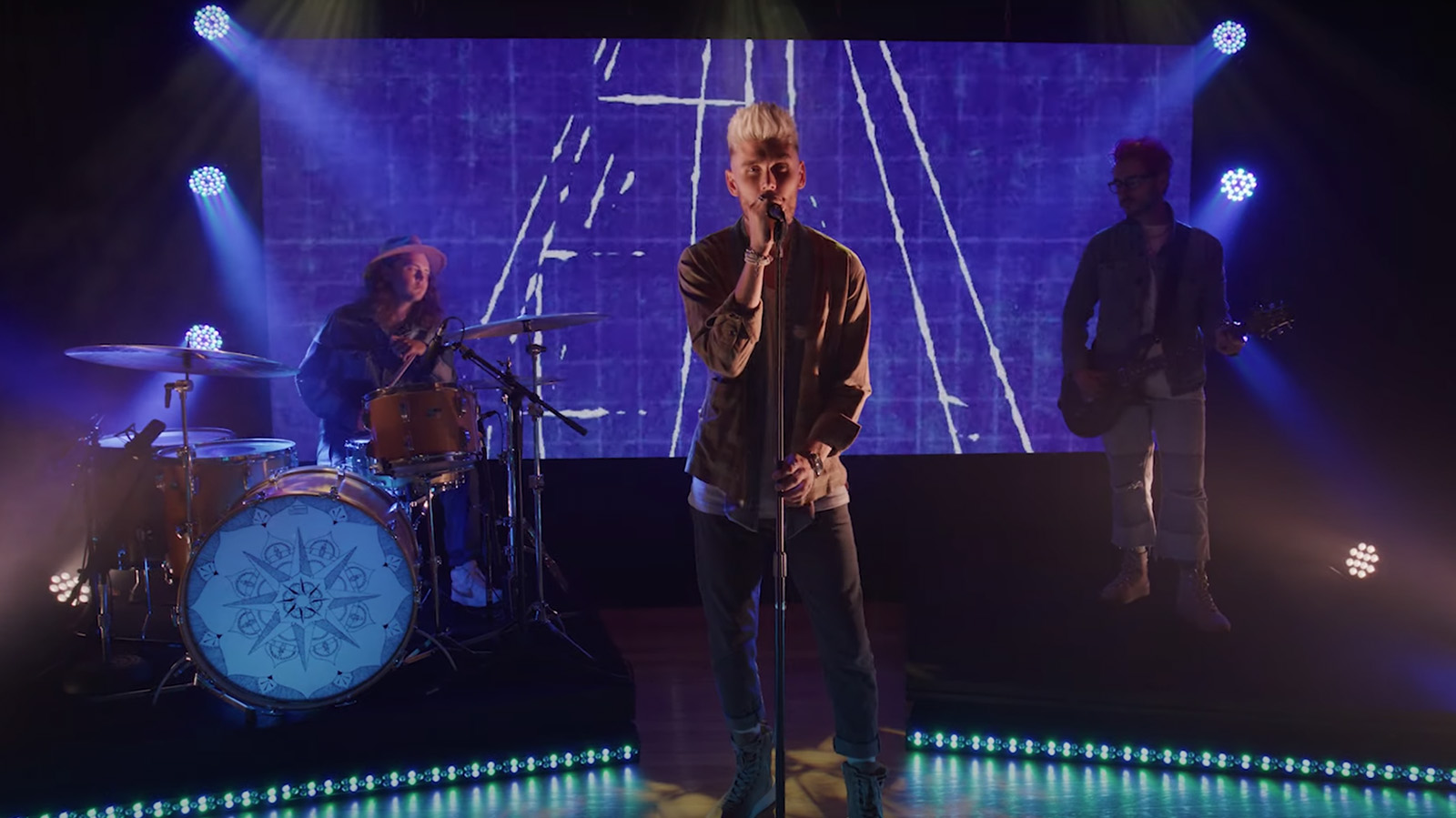 Colton Dixon performs in the "Build A Boat" music video. Video screen grab