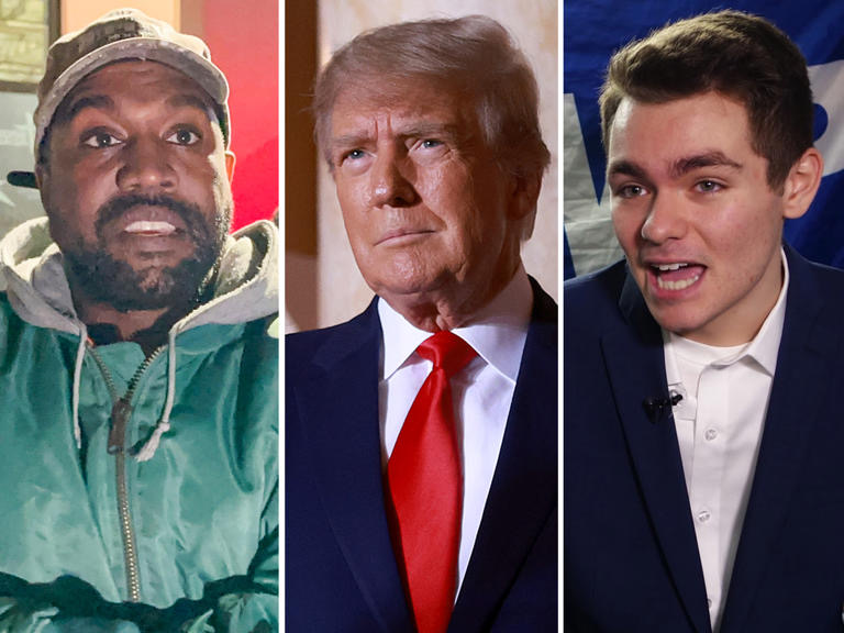 Ye, Donald Trump, and Nick Fuentes