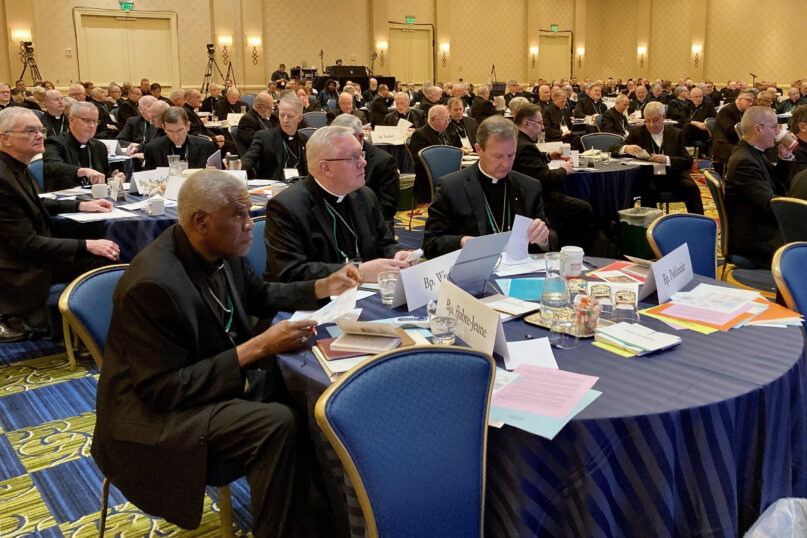 The U.S. Conference of Catholic Bishops gathers for its fall meeting in Baltimore on Wednesday, Nov. 16, 2022. (AP Photo/Peter Smith)