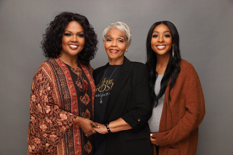 From left, CeCe Winans; her mother, Delores Winans; and CeCe Winans' daughter, Ashley Phillips, on Nov. 14, 2022. Photo by Cmon Creative/Padrion Scott