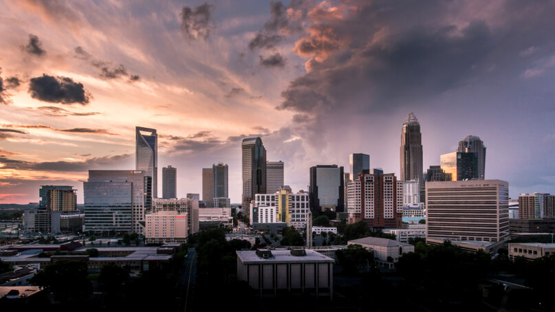 The downtown skyline of Charlotte, North Carolina. Photo by Daniel Weiss/Unsplash/Creative Commons