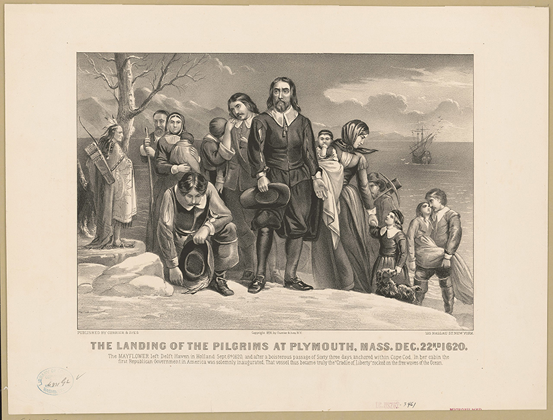 "The Landing of the Pilgrims at Plymouth, Mass. Dec. 22nd 1620" Image courtesy of LOC/Creative Commons