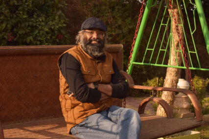 Humanist Purnendu Goswami at his ashram in Vrindavan, India, last winter. Photo by Priyadarshini Sen