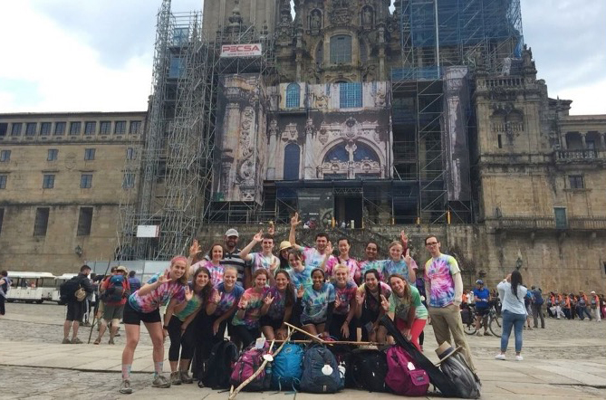 The first group that Liz Bucar took on the Camino de Santiago in Spain. Photo courtesy of Bucar