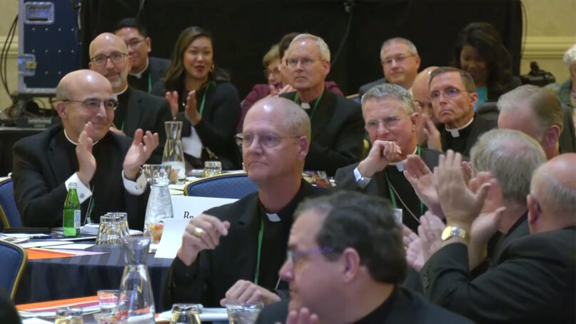 The fall meeting of the U.S. Conference of Catholic Bishops  in Baltimore in November 2022. Video screen grab